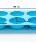 Silicone Mould | 6 Large Half Spheres Silicone Mould - 13.3cm x 19.5cm