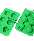 Silicone Mould | 6 Small Half Spheres Silicone Mould - 8cm x 11cm