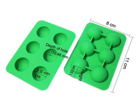 Moule En Silicone 6 Petites Demi-Sphères (8cm X 11cm) – Special Ingredients  Europe